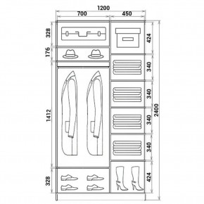 Шкаф-купе ХИТ 24-12-66 (620) в Муравленко - muravlenko.mebel24.online | фото 3
