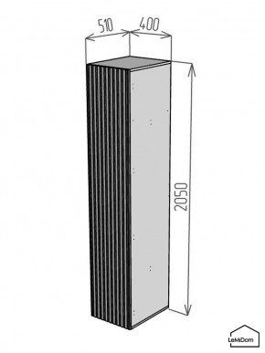 Шкаф Linnea MHR-1PO 2050х400х510 (Белый-М 11.1.2) в Муравленко - muravlenko.mebel24.online | фото 2