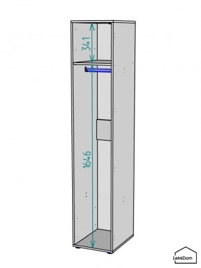 Шкаф Linnea MHR-1PO 2050х400х510 (Белый-М 11.1.2) в Муравленко - muravlenko.mebel24.online | фото 3