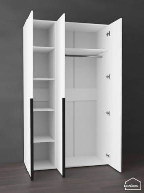 Шкаф Linnea MHR-3-1 2050х1200х510 (Белый-М 11.1.1) в Муравленко - muravlenko.mebel24.online | фото 4