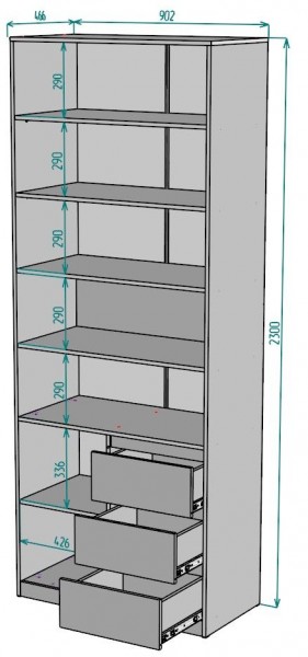 Шкаф Мальта H190 в Муравленко - muravlenko.mebel24.online | фото 2