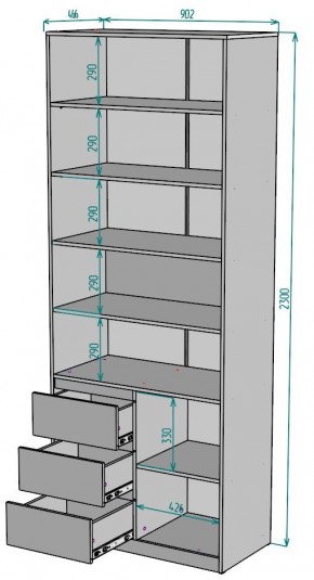 Шкаф Мальта H191 в Муравленко - muravlenko.mebel24.online | фото 2