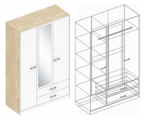 Шкаф "Милана" 3-х створчатый с 2 ящиками в Муравленко - muravlenko.mebel24.online | фото
