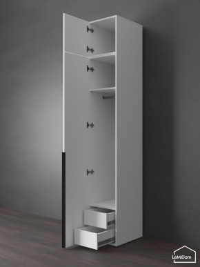 Шкаф с антресолью Linnea MHR-1A-3 2450х400х510 (Белый-М 11.1.2) в Муравленко - muravlenko.mebel24.online | фото 6