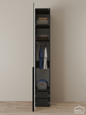 Шкаф с антресолью Linnea MHR-1A-3 2450х400х510 (Графит-М 11.1.25) в Муравленко - muravlenko.mebel24.online | фото 6