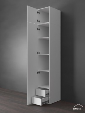 Шкаф с антресолью Linnea MHR-1POA-4 2450х400х510 (Белый-М 11.1.1) в Муравленко - muravlenko.mebel24.online | фото 5