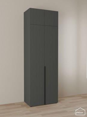 Шкаф с антресолью Linnea MHR-2A-3 2450х800х510 (Графит-М 11.1.25) в Муравленко - muravlenko.mebel24.online | фото