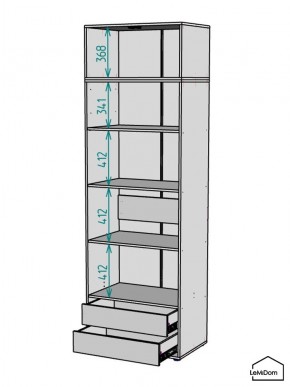 Шкаф с антресолью Linnea MHR-2A-4 2450х800х510 (Белый-М 11.1.2) в Муравленко - muravlenko.mebel24.online | фото 3