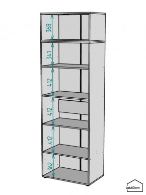 Шкаф с антресолью Linnea MHR-2POA-2 2450х800х510 (Белый-М 11.1.2) в Муравленко - muravlenko.mebel24.online | фото 3