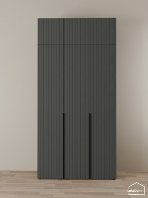Шкаф с антресолью Linnea MHR-3A-1 2450х1200х510 (Графит-М 11.1.25) в Муравленко - muravlenko.mebel24.online | фото