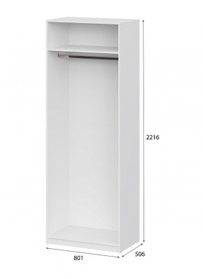 Шкаф ШК-5 (800) Белый текстурный в Муравленко - muravlenko.mebel24.online | фото 5