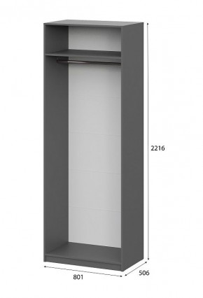 Шкаф ШК-5 (800) Графит серый в Муравленко - muravlenko.mebel24.online | фото 5