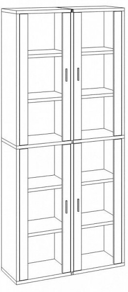 Шкаф-витрина Домино СУ(ш2в2)+4ФС в Муравленко - muravlenko.mebel24.online | фото 3