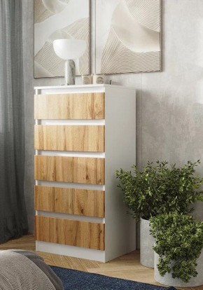 Спальный гарнитур Парус (Белый/Вотан) 1400 (Вариант-2) в Муравленко - muravlenko.mebel24.online | фото 15