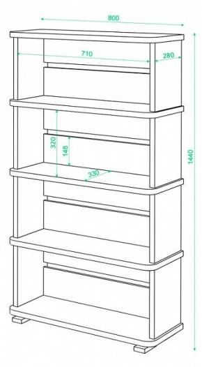 Стеллаж Б-25/4 в Муравленко - muravlenko.mebel24.online | фото 2