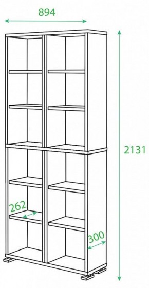 Стеллаж Домино нельсон ПУ-30-1 в Муравленко - muravlenko.mebel24.online | фото 2