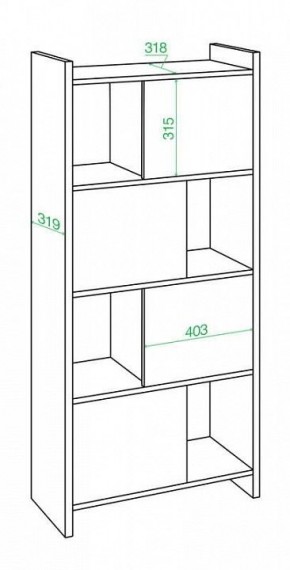 Стеллаж комбинированный Домино Лайт СТЛ-3В в Муравленко - muravlenko.mebel24.online | фото 2