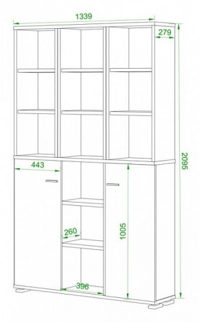 Стеллаж комбинированный Домино ПУ-40-6 в Муравленко - muravlenko.mebel24.online | фото 2