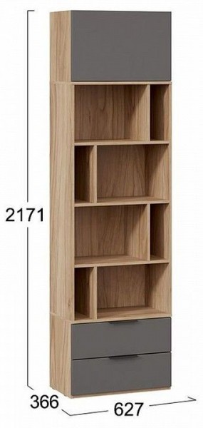 Стеллаж комбинированный Порто Исп. 2 ТД-393.07.20 в Муравленко - muravlenko.mebel24.online | фото 5