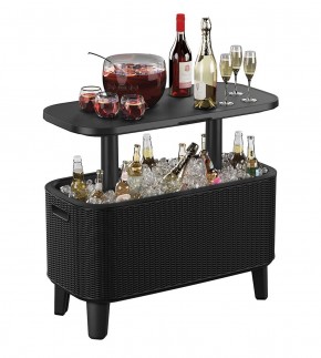 Стол Беви Бар (Bevy Bar Large Cool Bar), графит в Муравленко - muravlenko.mebel24.online | фото 3