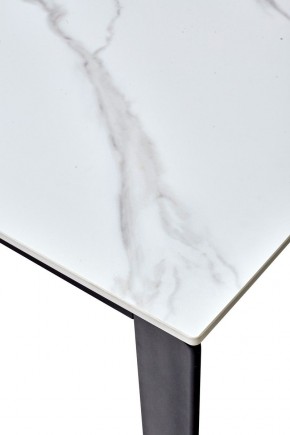 Стол CORNER 120 MATT WHITE MARBLE SOLID CERAMIC / BLACK, ®DISAUR в Муравленко - muravlenko.mebel24.online | фото 3