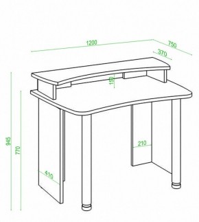 Стол компьютерный Домино Лайт СКЛ-Софт120+НКИЛ120 в Муравленко - muravlenko.mebel24.online | фото 2