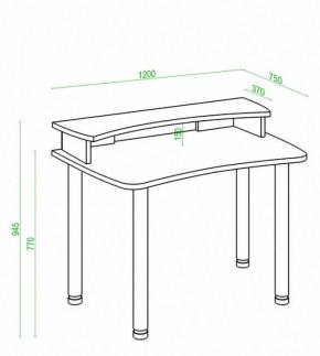 Стол компьютерный Домино Лайт СКЛ-Софт120МО+НКИЛ120 в Муравленко - muravlenko.mebel24.online | фото 2