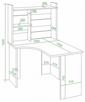 Стол компьютерный Домино Lite СКЛ-Угл120+НКЛ-100 в Муравленко - muravlenko.mebel24.online | фото 2