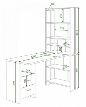 Стол компьютерный Домино Lite СТЛ-ОВ+С120Прям+ТЯЛ в Муравленко - muravlenko.mebel24.online | фото 2