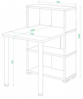 Стол компьютерный Домино СБ-10М/3 в Муравленко - muravlenko.mebel24.online | фото 2