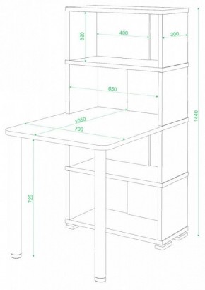 Стол компьютерный Домино СБ-10М/4 в Муравленко - muravlenko.mebel24.online | фото 2