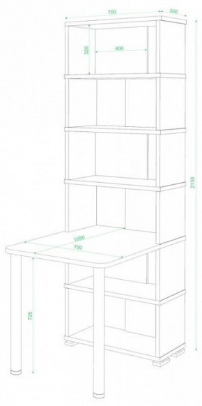 Стол компьютерный Домино СБ-10М/6 в Муравленко - muravlenko.mebel24.online | фото 2