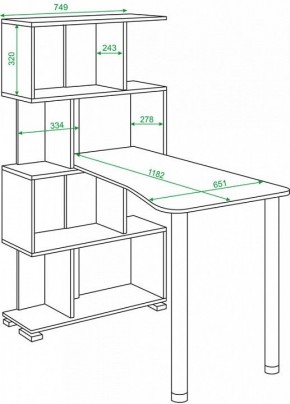 Стол компьютерный Домино СЛ-5-4СТ-2+БД+БЯ в Муравленко - muravlenko.mebel24.online | фото 2