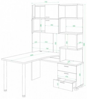 Стол компьютерный Домино СР-500М/190 в Муравленко - muravlenko.mebel24.online | фото 2