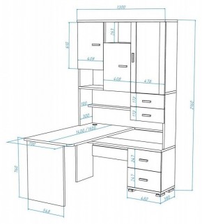 Стол компьютерный Домино СР-620/140 в Муравленко - muravlenko.mebel24.online | фото 2