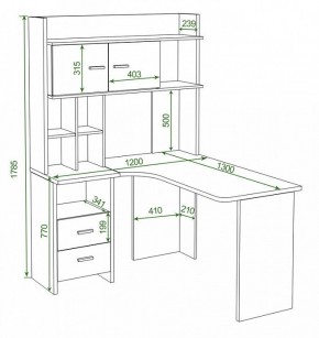 Стол компьютерный Нельсон Lite СКЛ-Угл130+НКЛХ-120 в Муравленко - muravlenko.mebel24.online | фото 2