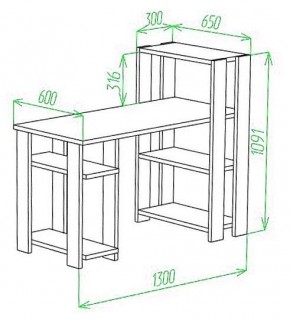 Стол компьютерный Slim СТН-110/130 в Муравленко - muravlenko.mebel24.online | фото 2