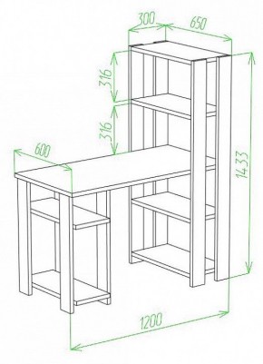 Стол компьютерный Slim СТН-145/120 в Муравленко - muravlenko.mebel24.online | фото 2