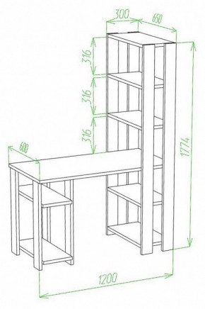 Стол компьютерный Slim СТН-180/120 в Муравленко - muravlenko.mebel24.online | фото 2