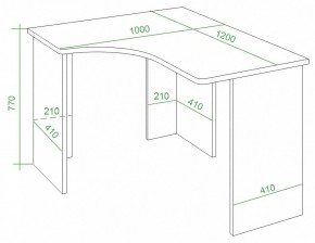 Стол письменный Домино Lite СКЛ-Угл120 в Муравленко - muravlenko.mebel24.online | фото 4