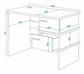 Стол письменный Домино нельсон СД-15С в Муравленко - muravlenko.mebel24.online | фото 3