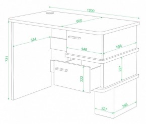 Стол письменный Домино СД-15 в Муравленко - muravlenko.mebel24.online | фото 2