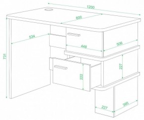 Стол письменный Домино СД-15 С в Муравленко - muravlenko.mebel24.online | фото 2