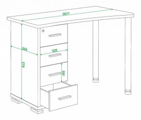 Стол письменный Домино СКМ-50 в Муравленко - muravlenko.mebel24.online | фото 6