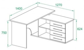 Стол письменный КСТ-109Л в Муравленко - muravlenko.mebel24.online | фото 3