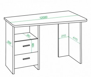 Стол письменный Нельсон Lite СКЛ-Трап120 в Муравленко - muravlenko.mebel24.online | фото 2