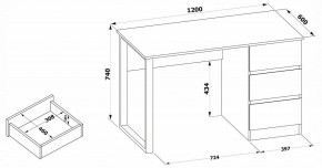 Стол письменный СПм-205 в Муравленко - muravlenko.mebel24.online | фото 4