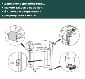 Столик для барбекю 105л (Unity 105L) коричневый в Муравленко - muravlenko.mebel24.online | фото 5