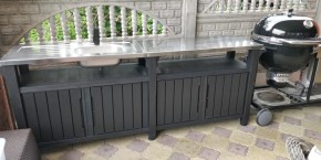 Столик для барбекю 415 Л (Unity Chef 415 L) графит в Муравленко - muravlenko.mebel24.online | фото 1