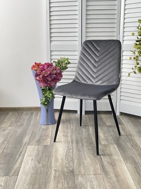 Стул DUKE BLUVEL-14 GREY, велюр / черный каркас М-City в Муравленко - muravlenko.mebel24.online | фото 4